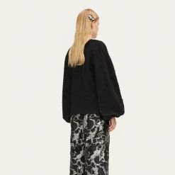 Stine Goya Ida Top Black Structure Stretch