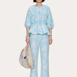 Stine Goya Britney Top - The Life Of A Tulip Blue