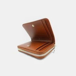 A.P.C. Emmanuel Compact Wallet Guitaire Noisette