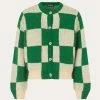 Stine Goya Ash Green Cream Melange Cardigan