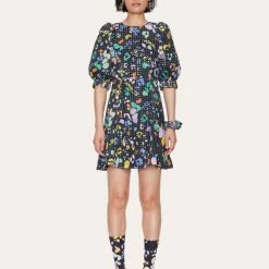 Stine Goya Celina Sequin Dress Black Leopard