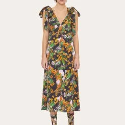 Stine Goya Naima Dress - Artist Canvas At Night