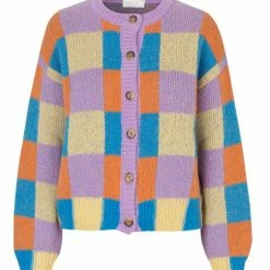 Stine Goya Ash Checked Cardigan