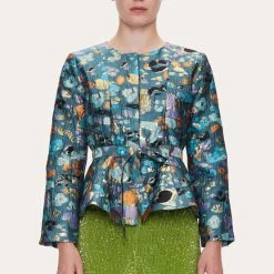 Stine Goya Farahi Jacket Blue Leopard