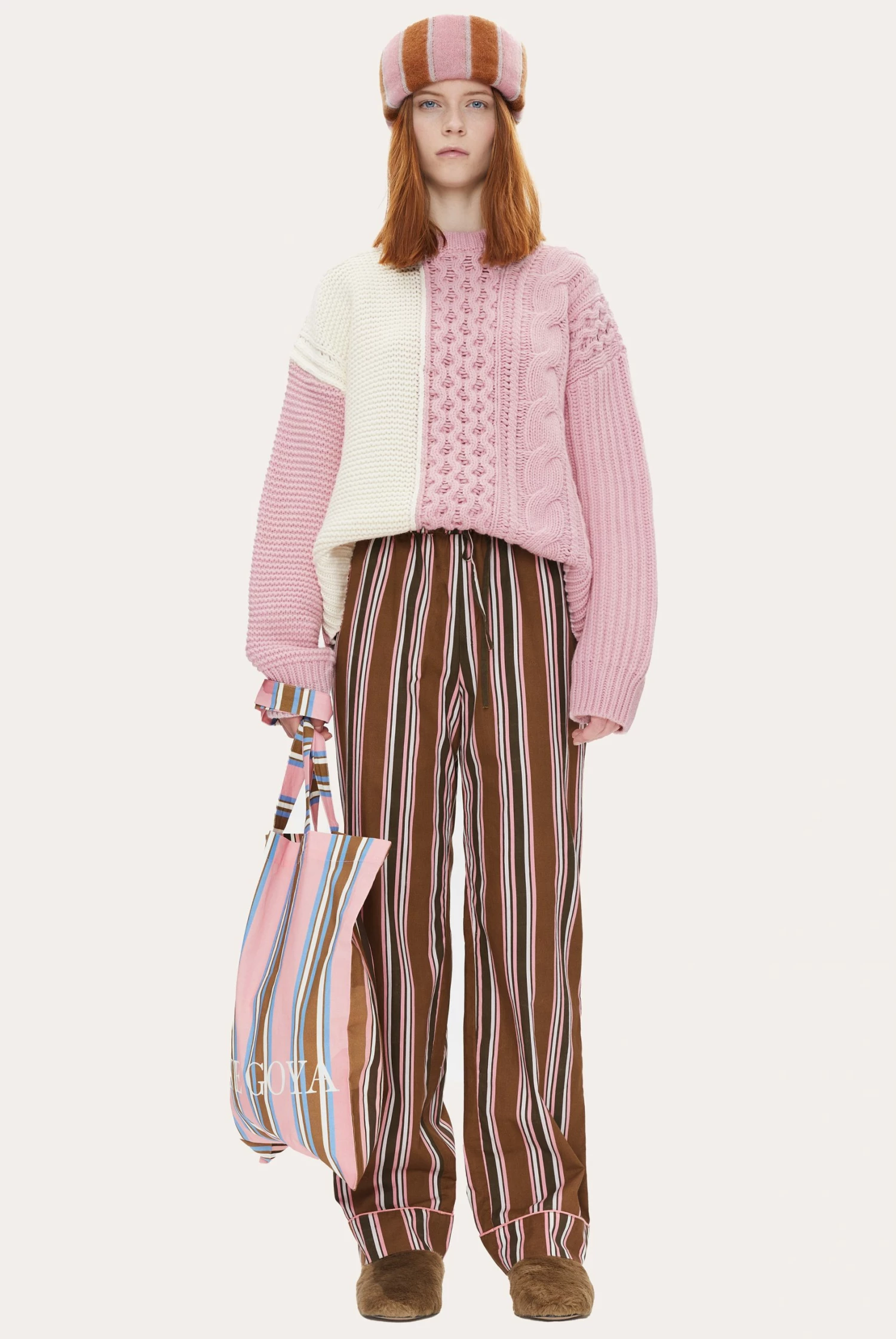 Stine Goya Cleo Hat - Pink Stripes 5 Stine Goya Cleo Hat - Pink Stripes