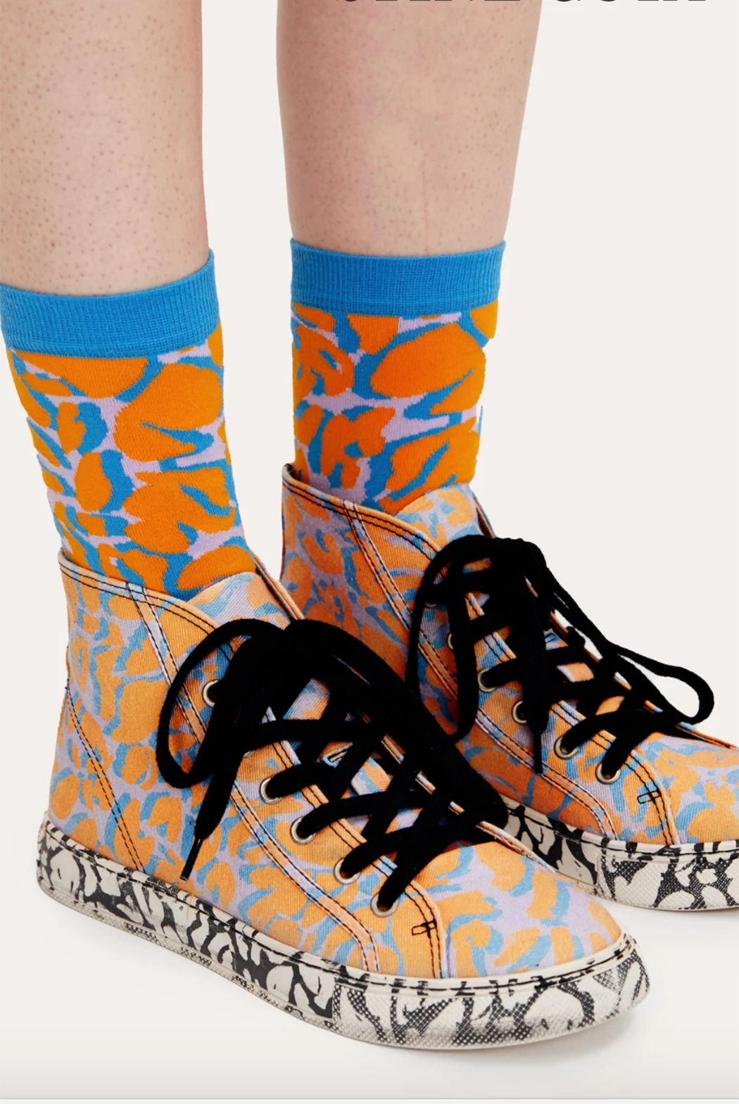 Stine Goya Caty Socks Orange Leaf 4 Stine Goya Caty Socks Orange Leaf