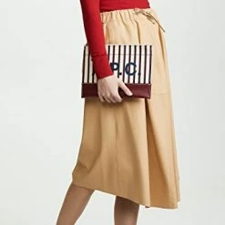 A.P.C. Striped Axelle Clutch