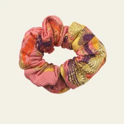 Stine Goya Jacquard Flower Life Of A Tulip Pink Scrunchy