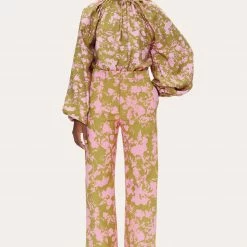 Stine Goya Alexia Pants - Flower Foliage Pink 8 Stine Goya Alexia Pants - Flower Foliage Pink
