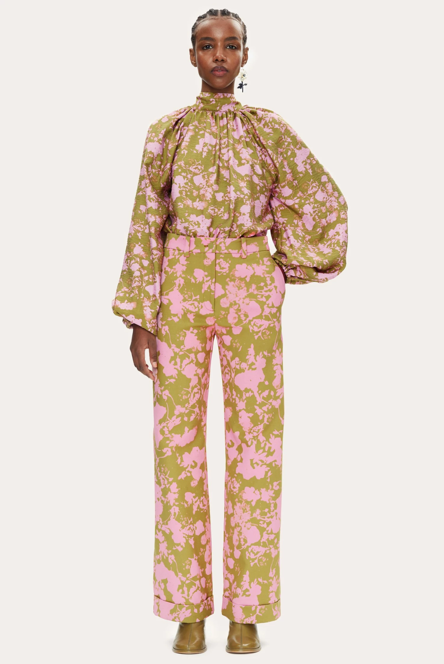 Stine Goya Alexia Pants - Flower Foliage Pink 5 Stine Goya Alexia Pants - Flower Foliage Pink