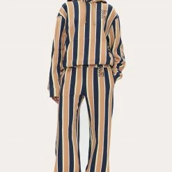 Stine Goya Jamila Hoodie - Brown Stripes Responsible