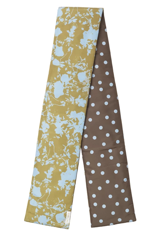 Stine Goya Frema Scarf - Flower Foliage Blue 4 Stine Goya Frema Scarf - Flower Foliage Blue