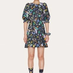 Stine Goya Black Sequin Leopard Celina Dress 8 Stine Goya Black Sequin Leopard Celina Dress