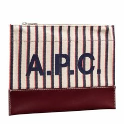 A.P.C. Striped Axelle Clutch