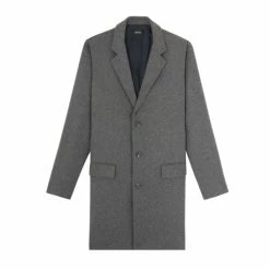 A.P.C. Heather Gray Coat Viscose in 4 Sizes