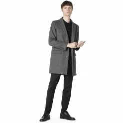 A.P.C. Heather Gray Coat Viscose in 4 Sizes