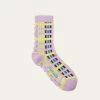 Stine Goya Techno Check Lilac Tilly Socks