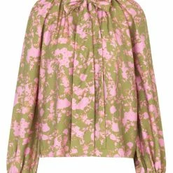 Stine Goya Corinne Blouse - Flower Foliage Pink