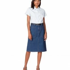 A.P.C. Pale Blue Stripes Marina Blouse