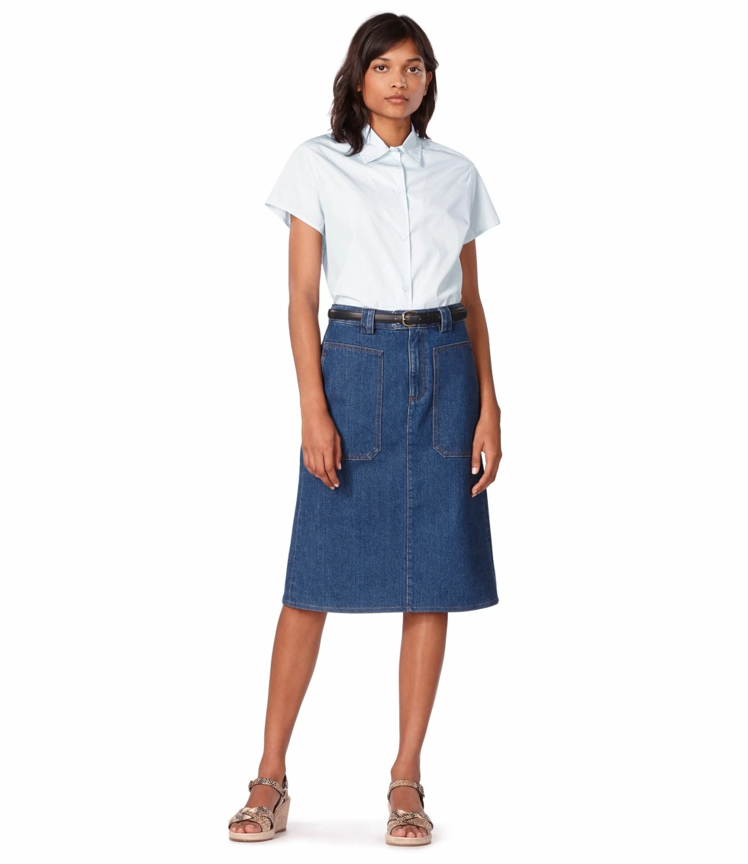 A.P.C. Pale Blue Stripes Marina Blouse 4 A.P.C. Pale Blue Stripes Marina Blouse