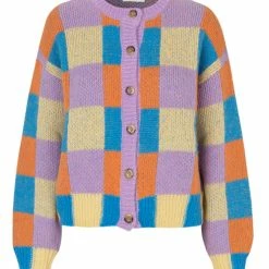 Stine Goya Ash Cardigan - Multi Checks